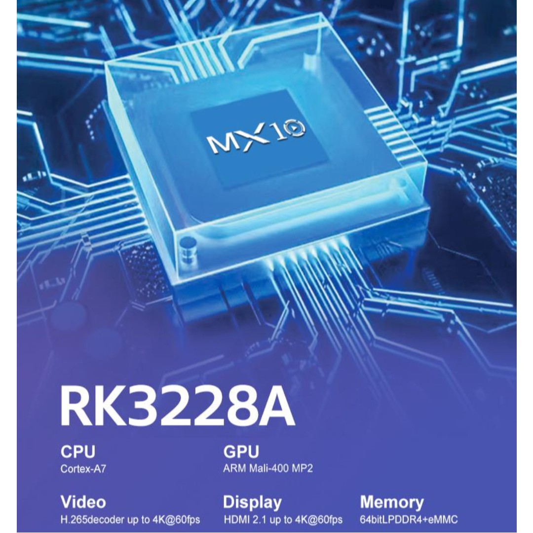 셋톱 TV 박스 MX10 Allwinner RK3228 - Ddr3 8Gb 리뷰 및 가격