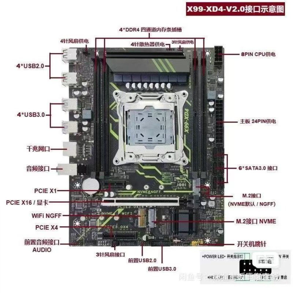 완전히 새 제품인 Angxun X99 XD4 메인보드입 - Ddr4 Ram 리뷰 및 가격